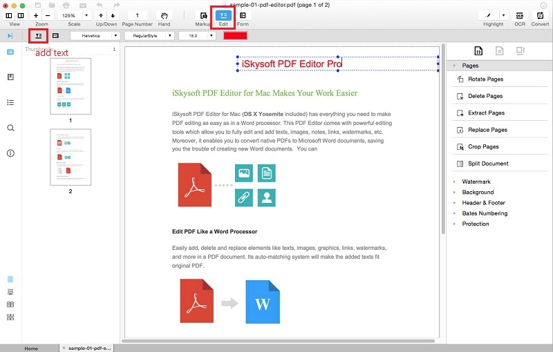 Editing a pdf on mac